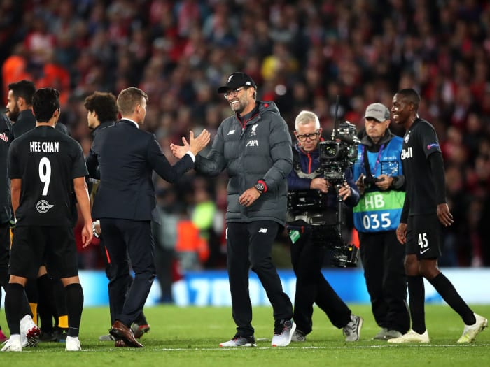Jesse Marsch and Jurgen Klopp